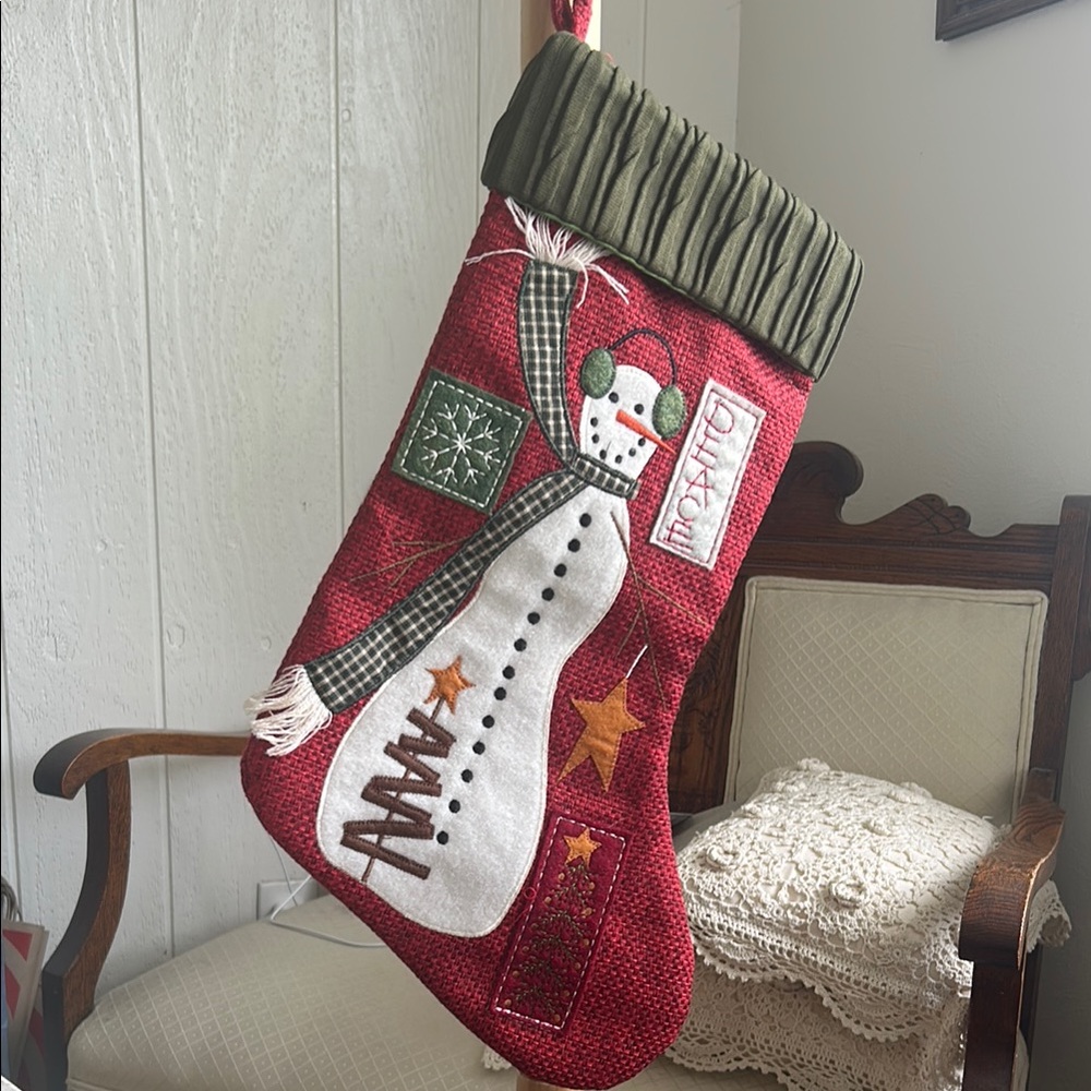 Hobby Lobby Red and White Holiday Decor Stocking
